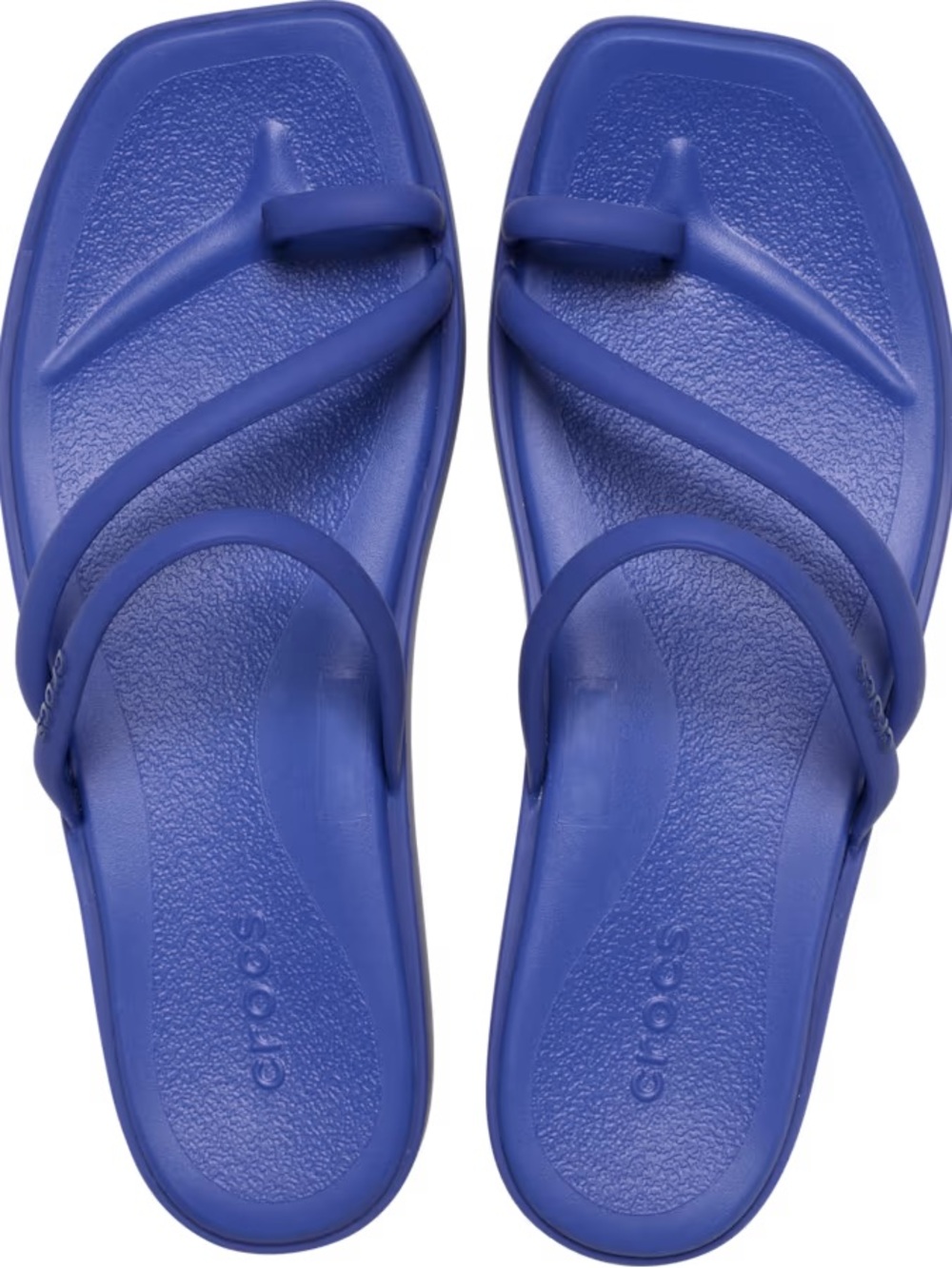 CROCS Women’s Blue Strappy Toe-Post Sandals